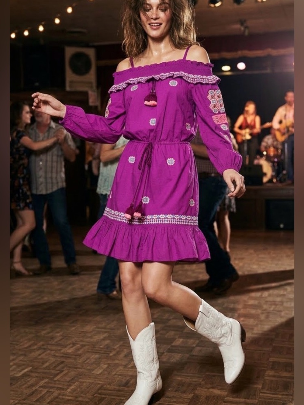 NWT FIGUE Sofia Boho Gypsy Mini Dress Artisan Hand Embroidered M MSRP $595